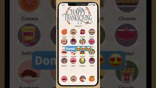 *Happy Thanksgiving*How to set up holiday theme on your iphone. iOS home screen idea holiday