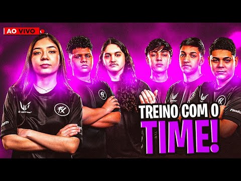 💜 FREE FIRE - AO VIVO 💜 TREINO COM O TIME!💜 #250K