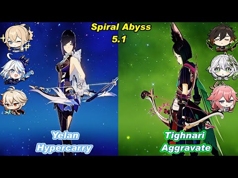 (5.1) C0 Yelan Hypercarry & C1 Tighnari Aggravate Spiral Abyss Floor 12 Full Star