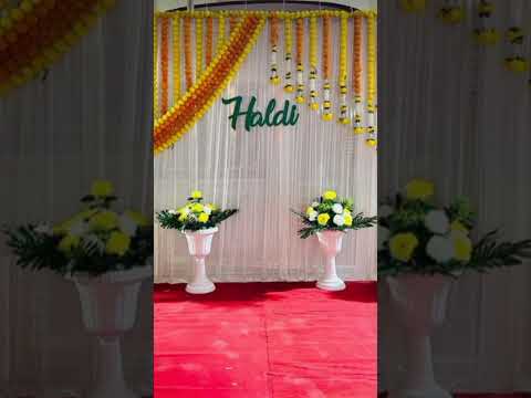 Haldi decor ideas/Haldi decoration