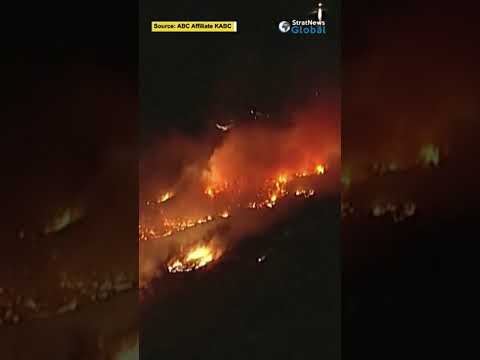 New massive #wildfire breaks out in southern #California amid strong winds | #shorts