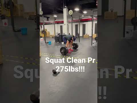 Squat Clean Pr!!! #fitness #gym #strength #crossfit #weightlossjourney #squats #glutes