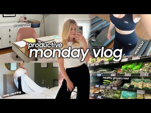 *PRODUCTIVE* Monday Routine | getting organized, deep cleaning, working out + more!