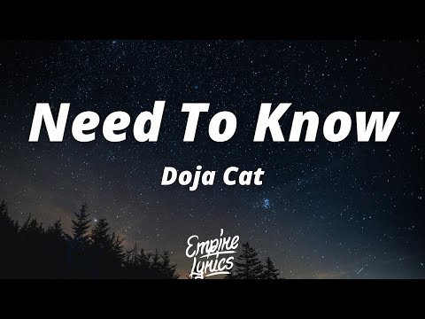 Doja Cat - Need To Know (Lyrics) (Traducida al Español)