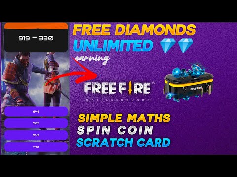 Play scratch card & spin , simple maths | get free diamonds 💎 | free fire free diamonds in Tamil