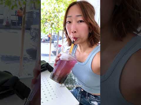 I found the most aesthically beautiful boba shop! #boba #vlog #losangeles #summer #thingstodo #tea