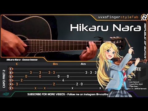 Your Lie in April (Shigatsu wa Kimi no Uso) - Hikaru Nara - Fingerstyle Guitar Cover + TABS Tutorial