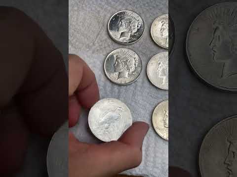 Who loves some Silver Peace Dollars? Do you collect silver coins? #coin #money #silverdollar #silver