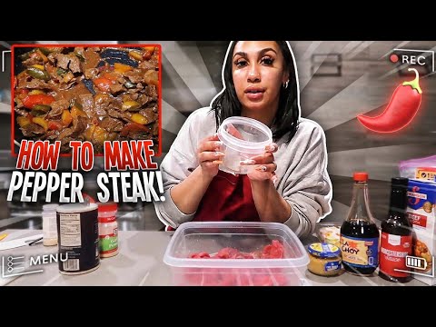 COOKING WITH QUEEN NAIJA | PEPPER STEAK & RICE