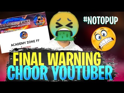 super chat giveaway live ff spam🤬|| final warning to choor youTuber 😠@academyzoneff  exposed