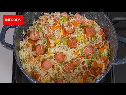 Cajun Rice and Sausage Recipe | How to Cook Rice and Sausages | One Pot Rice Recipes | Infoods