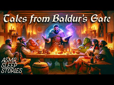 Enchanting Baldur's Gate Tales | Cozy British ASMR | Dungeons and Dragons Fantasy Bedtime Stories