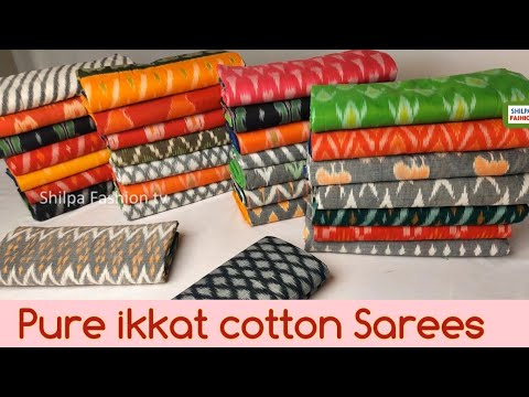 Spcl Ikkat cotton sarees - latest models | Mercirized #cottonsarees - Pochampally ikkat cotton