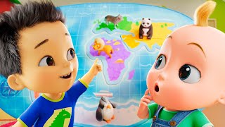 Learn about the 7 Continents with Johny and Friends | Happy Nursery Rhymes and Cartoons for Kids