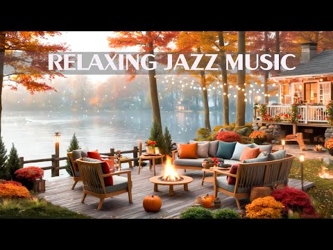 Relaxing Morning with Smooth Jazz Music at Outdoor Coffee Shop - Elegant Autumn Bossa Nova for Relax