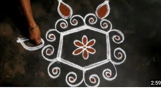 puratasi madham special kolam/navarathrispecialkolam/flowerpadikolam /Fridaykolam/Renuga'slifestyle