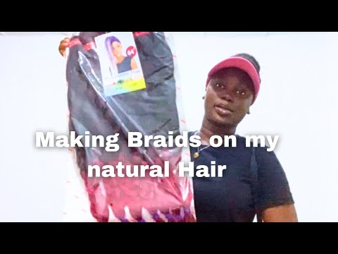 Making Braids On My Natural Hair // Vlog // Protective Hair Style