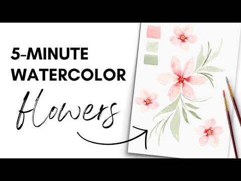 Simple & Easy Watercolor Flowers for BEGINNERS | Step by Step Tutorial