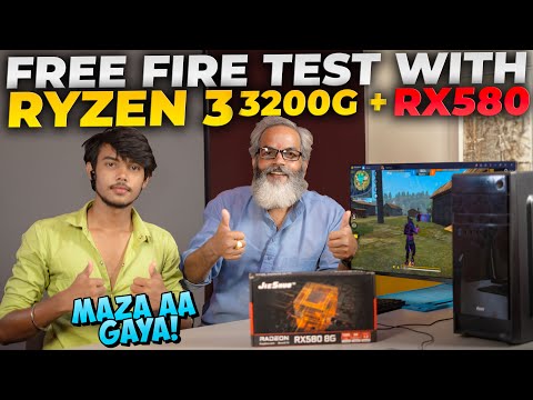 Ryzen 3 3200G + RX580 🔥 Free Fire Gaming Test