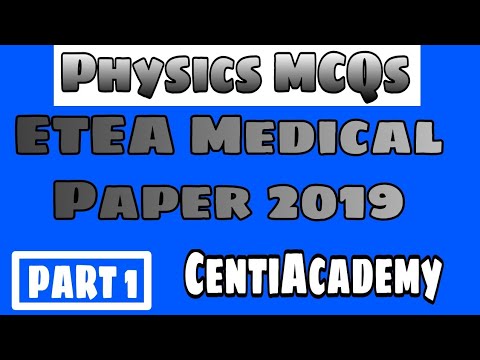 ETEA Physics MCQs Medical Paper Part 1