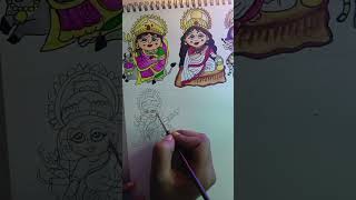 Maa kushmanda ❤️|| Navratri special drawing😍🔱||#shortsfeed #shorts #navratri #navratrispecial