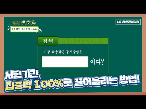 이제는 더 이상 물러날 곳이 없다~ 영크가 몸소 실천해 본 시험기간 집중력 높이는 방법 3가지!