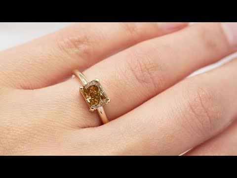 Horizon: Fancy Orange Radiant Cut Diamond Solitaire | The Village Goldsmith