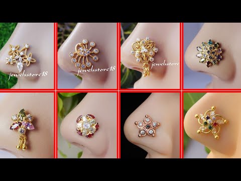 Multi Stone Dangle Crystal Nose Stud Christmas Nose Ring Nose Stud Indian(2025)SS Style Corner,,,