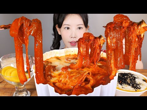 매운 당면이 땡길 땐..🔥 엽기떡볶이 분모자 당면 떡볶이 계란죽 먹방 tteokbokki (중반 에어컨 소음 주의❗) [eating show] mukbang korean food