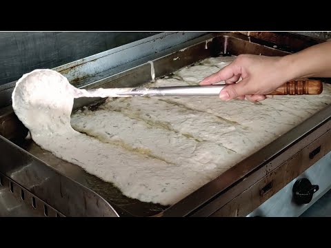 Amazing Giant Omelet vegetable pancake ,Steamed Rice Roll Making /古早味蔬菜蛋餅,巨大腸粉製作-Taiwan Street Food