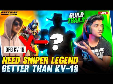 😨SEARCHING FOR NEW🔥 SNIPER LEGEND | NO KV-18🤬 ?? | GUILD TEST😲|FREE FIRE IN TELUGU #dfg #freefire