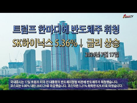 트럼프 한마디에 반도체주 휘청. SK하이닉스 5.36%↓ 금리 상승