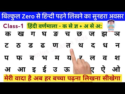 Hindi Varnamala l Learn Hindi Alphabet l हिन्दी पढ़ना सीखे l how to learn hindi l Swar l Vyanjan