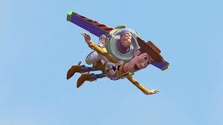 Toy Story (1995)  -  Woody & Buzz Use Sids Rocket To Fly