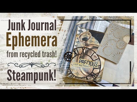 Making Journal Ephemera from Trash