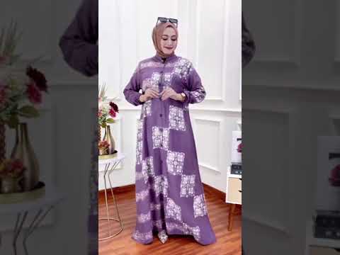 BISA COD Gamis Lebaran Cantik Twill Ori Kancing Order WA 089665538102 #gamistwill #dress #tkw #short