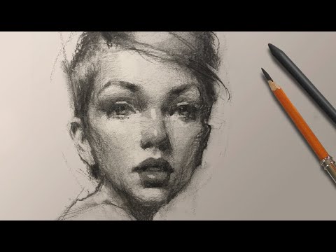 Portrait Drawing with Charcoal