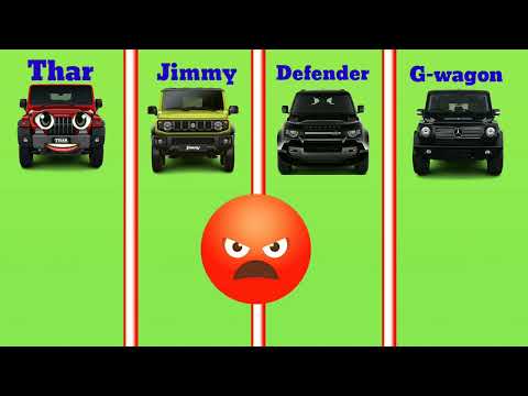 Thar vs Jimmy vs Defender vs G wagon🔥🔥   #thar #jimny #defender #gwagon