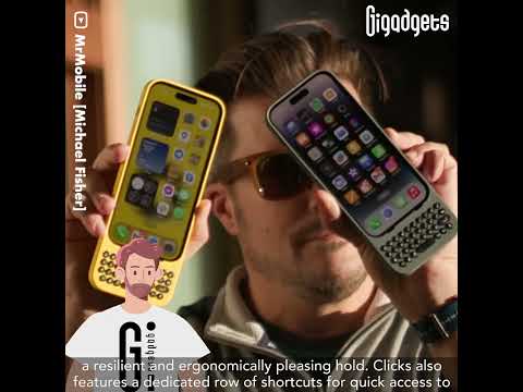 Clicks for iPhone keyboard case️① #gigadgets #technews #keyboard #qwerty #blackberry