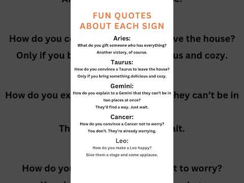 Fun Quotes About Each Sign #astrology #zodiac