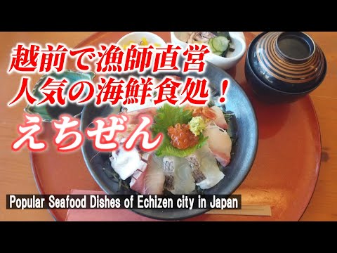 【福井越前グルメ】海が見えるロケーションで絶品海鮮丼！「海の幸 食処 えちぜん」【 Seafood Dishes of Echizen city in Japan】