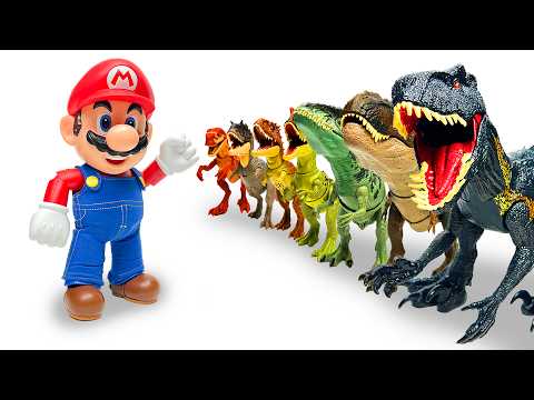 ULTIMATE Super Mario VS. Jurassic World Predators Collection Comparison | Indoraptor, T-Rex & More!