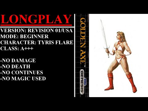 Golden Axe [Rev 01/USA] (Sega Genesis) - (Longplay - Tyris Flare | Beginner Mode | A+++)