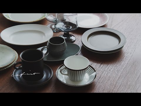 【Tablewares】 My Favorite tablewares, glass cup, coffee cup. Favorite items. Daily life with coffee.