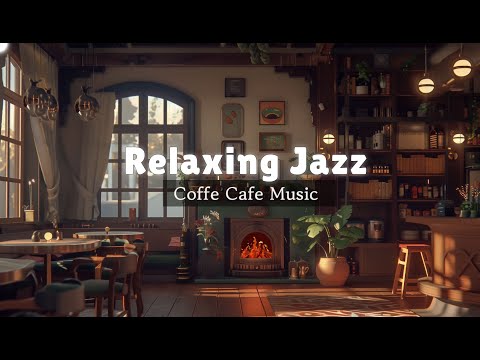 Soft Jazz Music from a Cafe with a Cozy Fireplace for Relax