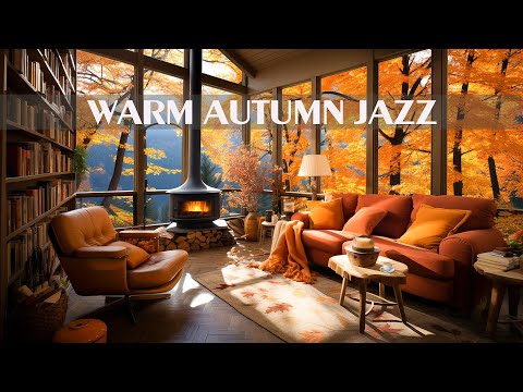 Warm Morning Jazz Music at Fall Coffee Shop Ambience - Smooth Bossa Nova Piano for Stress Relief