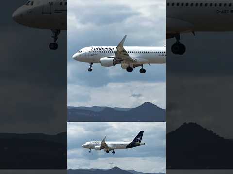 Lufthansa A320 aterrizando Barcelona #youtubeshorts #remix #aviation #planespotting #shorts #short