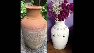 Reuse an old matka/Pot as a decorative piece/planter #reuseoldpotdiy #easydiy #potpaintingdiy