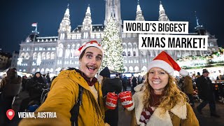 We Visited The WORLD’S LARGEST Christmas Market! 🎄 Austrian Food & Market TOUR 😍 (Vienna)