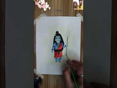 Har Har Mahadev | #paramaart #watercolorpainting #drawing #art #baalshiv